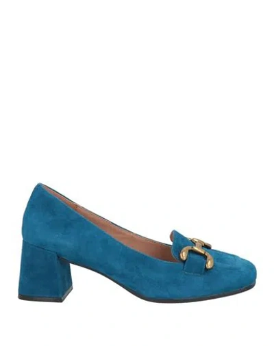Bibi Lou Woman Loafers Deep Teal Size 7 Leather In Green