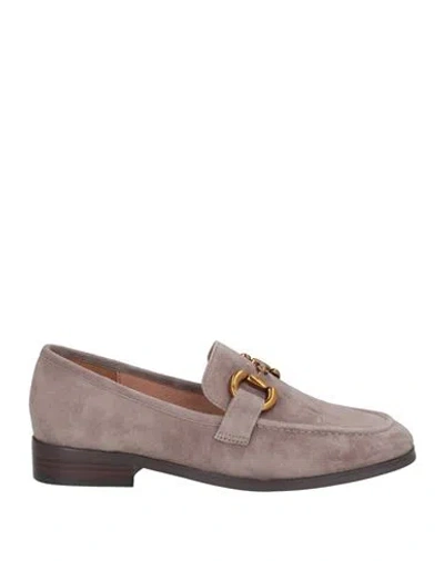 Bibi Lou Woman Loafers Dove Grey Size 8 Soft Leather In Grey