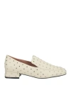 Bibi Lou Woman Loafers Ivory Size 8 Leather In White