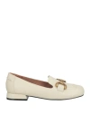 Bibi Lou Woman Loafers Ivory Size 8 Leather In White
