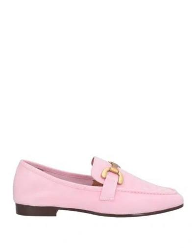 Bibi Lou Woman Loafers Light Green Size 8 Leather In Pink