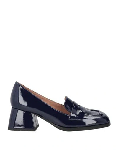Bibi Lou Woman Loafers Navy Blue Size 8 Leather