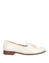 Bibi Lou Woman Loafers Off White Size 11 Leather In Off White