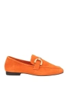 Bibi Lou Woman Loafers Orange Size 8 Soft Leather