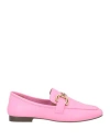 Bibi Lou Woman Loafers Pink Size 8 Leather