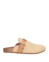 Bibi Lou Raffia Clogs In Beige
