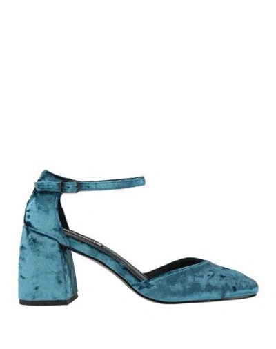 Bibi Lou Woman Pumps Azure Size 6 Textile Fibers In Blue