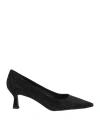 Bibi Lou Woman Pumps Black Size 6 Textile Fibers In Black