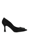 Bibi Lou Woman Pumps Black Size 10 Textile Fibers