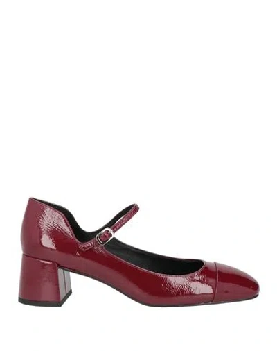 Bibi Lou Woman Pumps Brick Size 7 Leather In Red