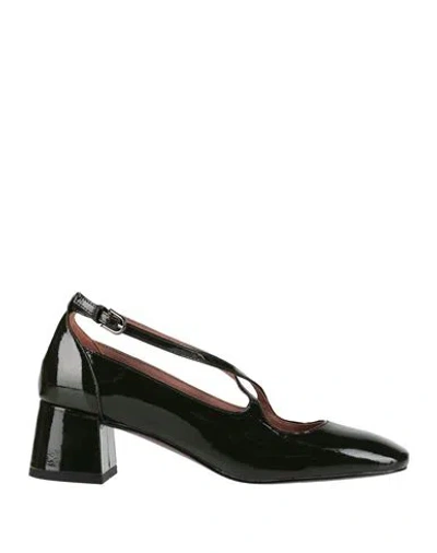 Bibi Lou Woman Pumps Dark Green Size 8 Leather