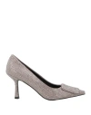 Bibi Lou Woman Pumps Dove Grey Size 8 Textile Fibers