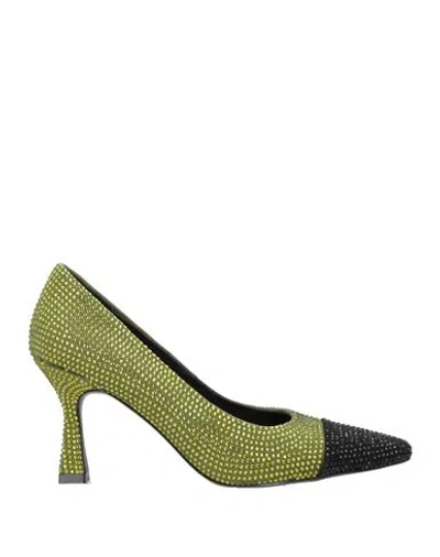 Bibi Lou Woman Pumps Green Size 6 Textile Fibers