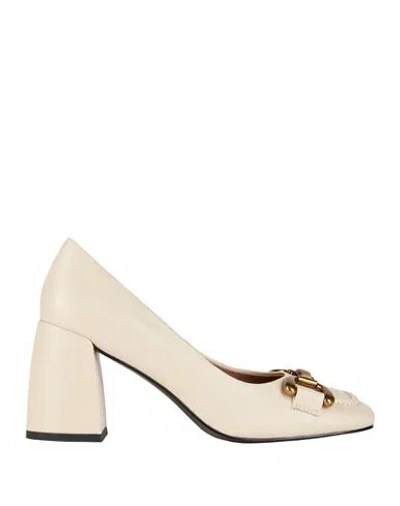 Bibi Lou Woman Pumps Ivory Size 9 Leather In White