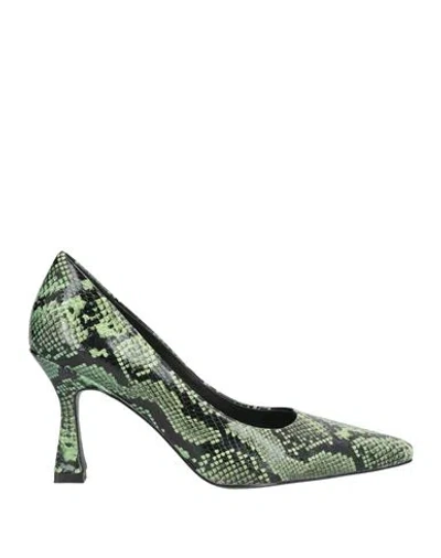 Bibi Lou Woman Pumps Light Green Size 6 Leather
