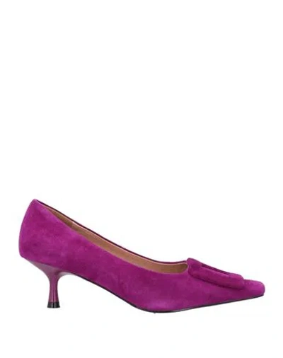 Bibi Lou Woman Pumps Mauve Size 8 Leather In Pink