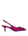Bibi Lou Woman Pumps Mauve Size 8 Leather In Purple