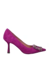 Bibi Lou Woman Pumps Mauve Size 8 Leather In Purple