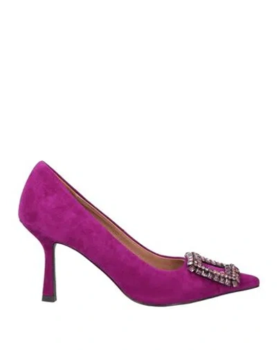 BIBI LOU BIBI LOU WOMAN PUMPS MAUVE SIZE 8 LEATHER