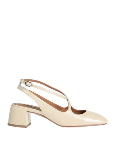 Bibi Lou Woman Pumps Off White Size 10 Leather