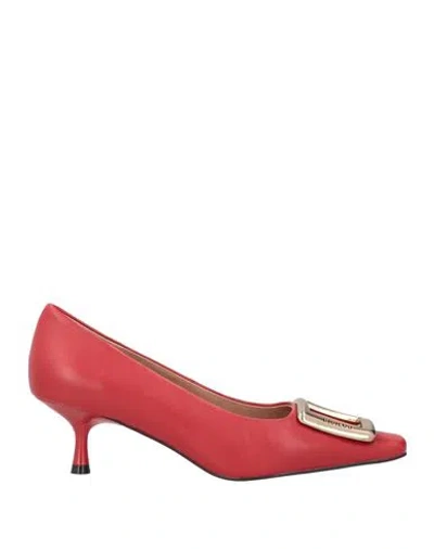 Bibi Lou Woman Pumps Red Size 8 Leather