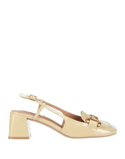 Bibi Lou Woman Pumps Off White Size 11 Leather In Sage Green