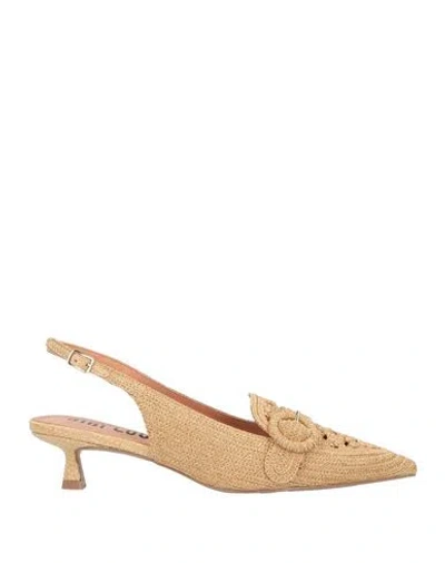 Bibi Lou Woman Pumps Sand Size 8 Textile Fibers In Neutral