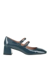 Bibi Lou Woman Pumps Slate Blue Size 5 Leather