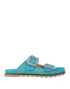 Bibi Lou Woman Sandals Azure Size 8 Leather In Blue