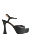 Bibi Lou Woman Sandals Black Size 8 Leather In Black