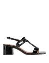 Bibi Lou Woman Sandals Black Size 7 Leather In Black