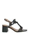 Bibi Lou Woman Sandals Black Size 8 Leather