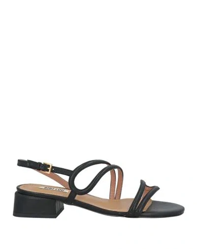 Bibi Lou Woman Sandals Black Size 8 Leather
