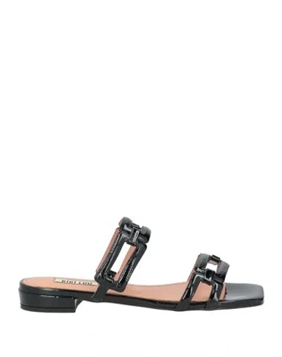 Bibi Lou Woman Sandals Black Size 7 Leather