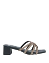 Bibi Lou Woman Sandals Black Size 11 Soft Leather In Black