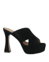 Bibi Lou Woman Sandals Black Size 8 Leather In Black