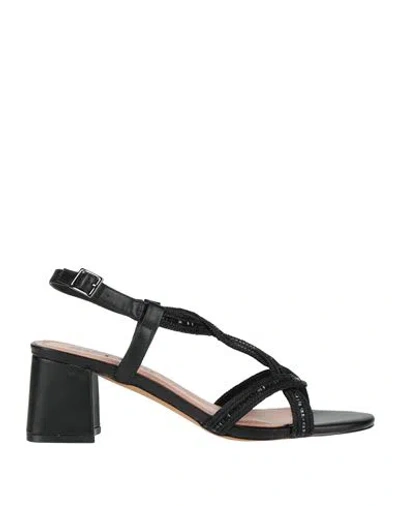 Bibi Lou Woman Sandals Black Size 8 Leather