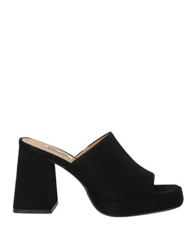 Bibi Lou Woman Sandals Black Size 8 Leather In Black