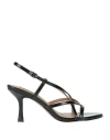 Bibi Lou Woman Sandals Black Size 8 Leather