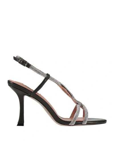 Bibi Lou Woman Sandals Black Size 8 Leather