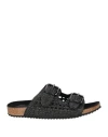 Bibi Lou Woman Sandals Black Size 8 Textile Fibers In Black