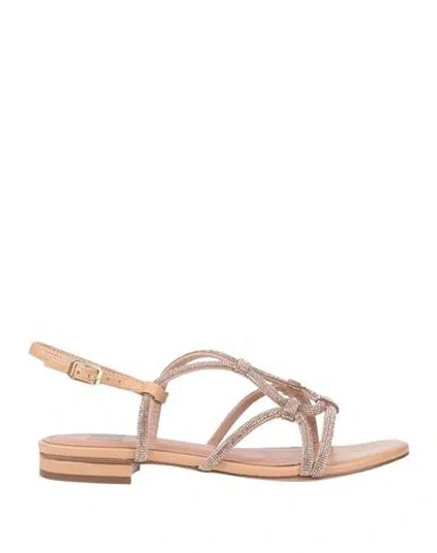 Bibi Lou Woman Sandals Blush Size 6 Textile Fibers In Powder