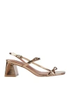 Bibi Lou Woman Sandals Bronze Size 8 Leather In Yellow