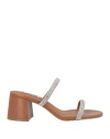 Bibi Lou Woman Sandals Brown Size 7 Leather In Brown