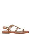 Bibi Lou Woman Sandals Brown Size 8 Textile Fibers In Brown