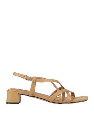 Bibi Lou Woman Sandals Camel Size 8 Leather In Beige
