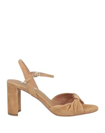 Bibi Lou Woman Sandals Camel Size 9 Leather In Beige