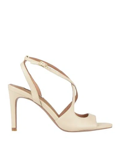 Bibi Lou Woman Sandals Cream Size 8 Leather In White