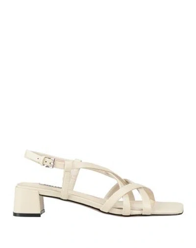 Bibi Lou Woman Sandals Cream Size 7 Leather In White