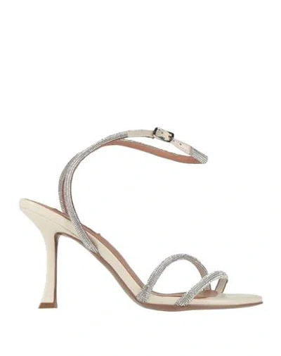 Bibi Lou Woman Sandals Cream Size 8 Textile Fibers In White